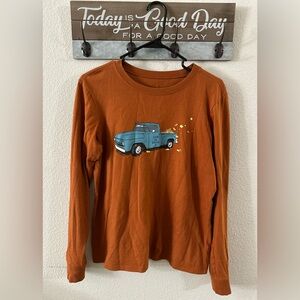 Life is Good Orange Long Sleeve Shirt